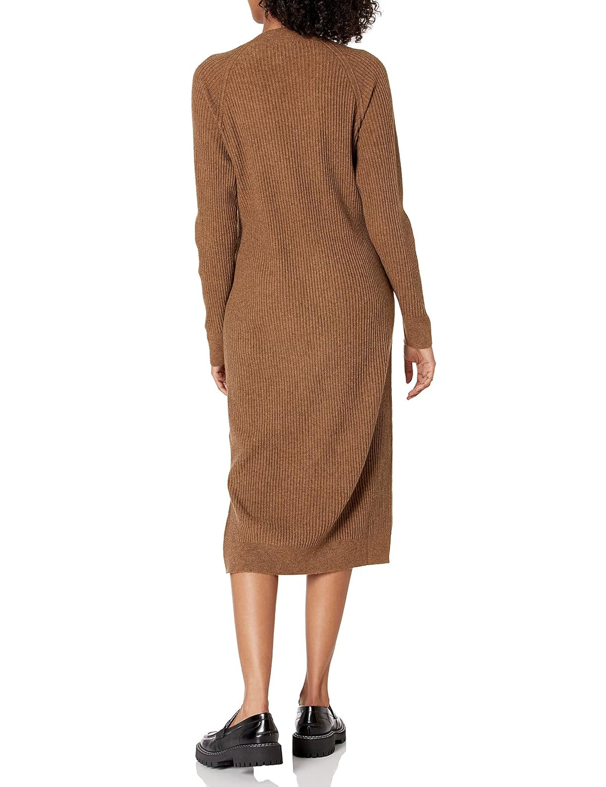 The Drop Mujer Renata Vestido Midi Acanalado Slounge