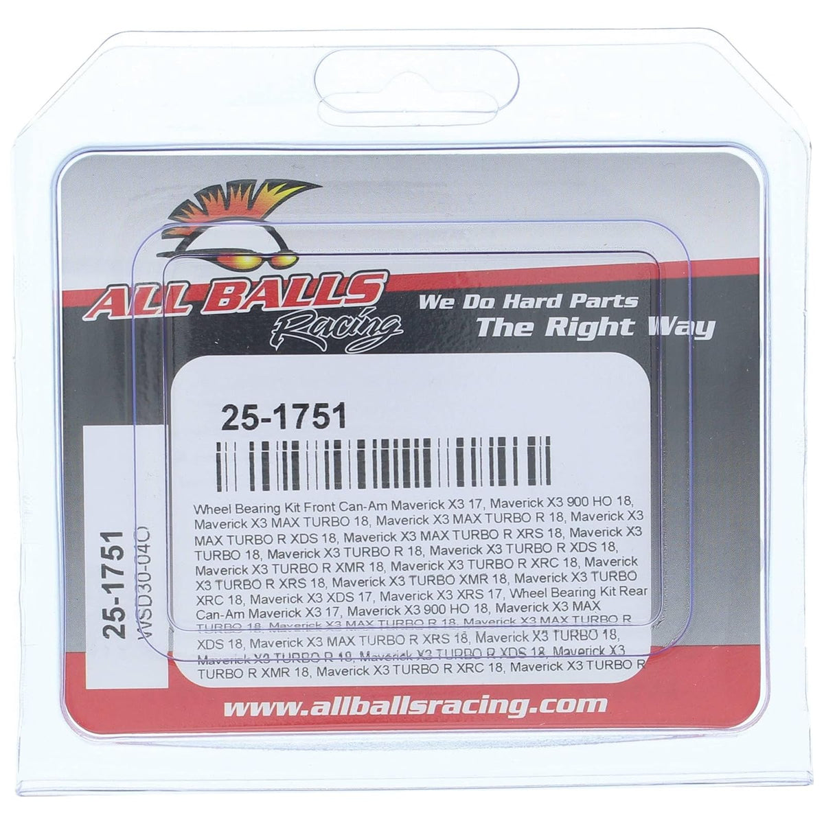 All Balls 25-1751 Kit de Rodamientos de Rueda para Moto