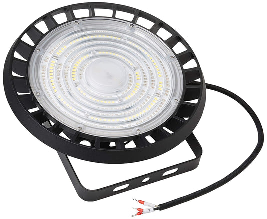 Tecnolite Lámpara Colgante LED, Iluminación Industrial de Acero, Luz Colgante de Techo Industrial, Color Negro, 100 W, Luz de Día 6 500 k, 100 - 270 V,