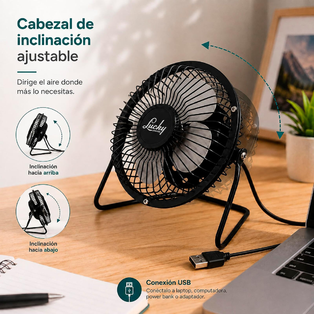 Ventilador USB LUCKY LIFESTYLE BLOWY 4" (10.16 cm)