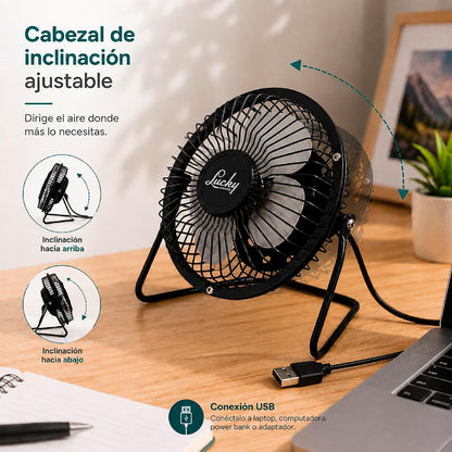 Ventilador USB LUCKY LIFESTYLE BLOWY 4" (10.16 cm)