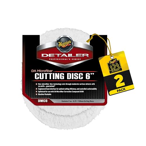 Meguiar's DMC6 6" DA Disco de corte de microfibra, (Paquete de 2)
