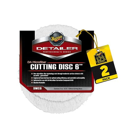Meguiar's DMC6 6" DA Disco de corte de microfibra, (Paquete de 2)