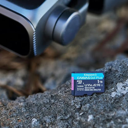 Kingston Tarjeta De Memoria MicroSD, Canvas Go Plus Gen4, Capacidad: 256GB, 4K, Clase 10, UHS-I, U3, V30, A2 Lectura: 200MB/s y Escritura: 160MB/s, SKU: SDCG4/256GB