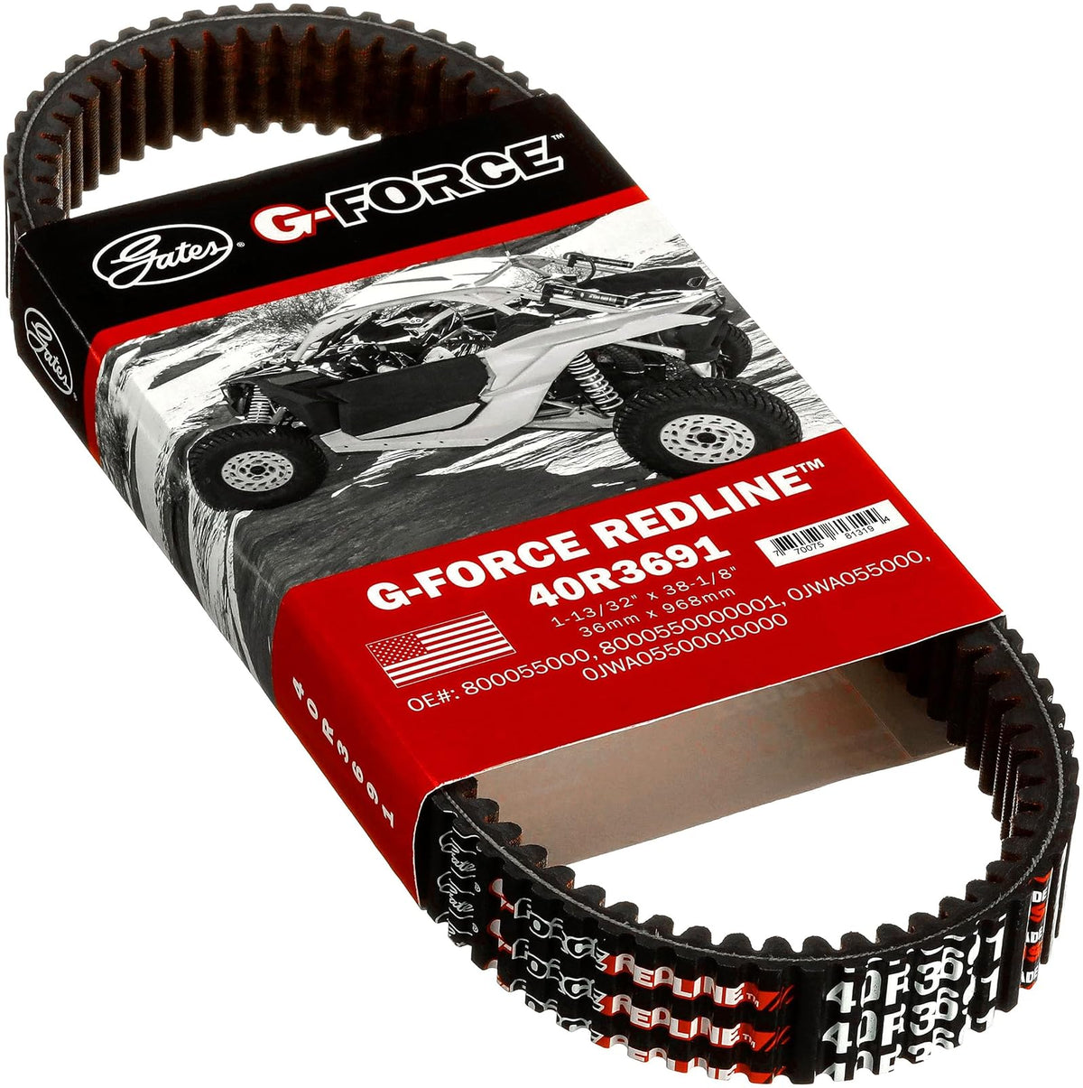 Gates 40R3691 G-Force RedLine Correa de transmisión continua variable (CVT)