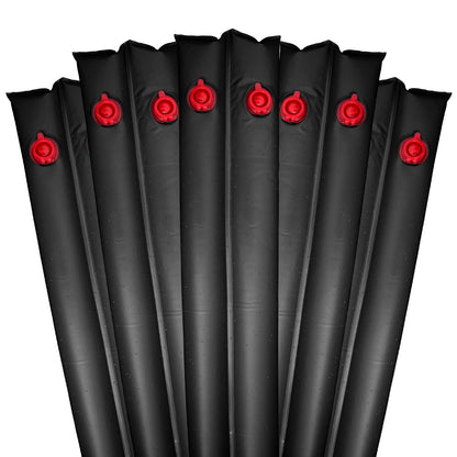 Pool Mate Bolsas de Agua para Cubierta de Piscina, Doble Cámara, Calibre 20 - 8-Feet - Extra Heavy-Duty 20 Gauge - 5-Pack - Negro