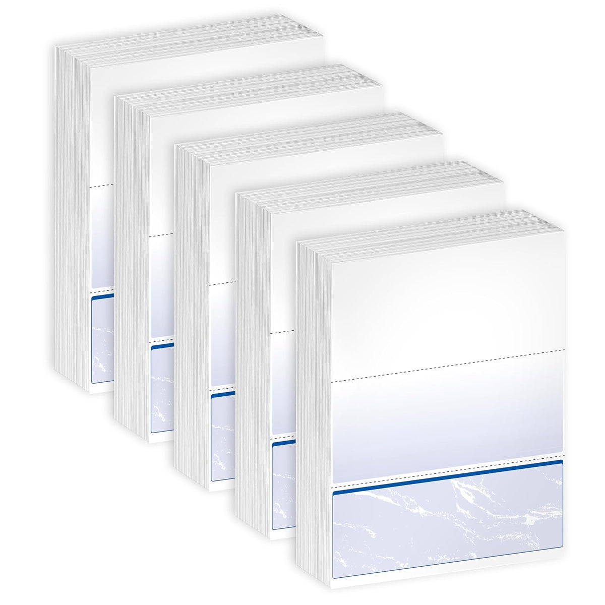 Comprobación de documentos multiusos, Cheque en la parte inferior, Azul, 2500 Sheets