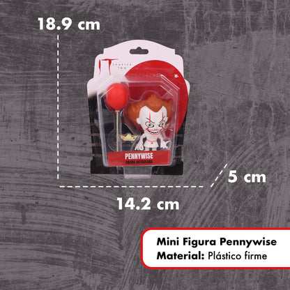 Ruz Mini Figura Pennywise | Formato Miniatura Terminado Fino | Medidas Empaque 14.2 x 5 x 18.9 cm | Pieza Coleccionable Vitrina Repisa | Detalle Ideal Cumpleaños
