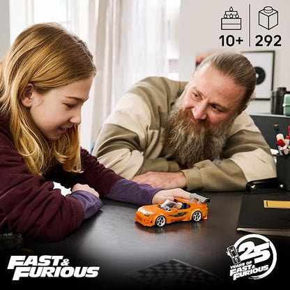 LEGO Speed Champions Toyota Supra MK4 de Rápido y Furioso 77260 | Juguete De Construcción, Niños Y Niñas, Años 10+, Automóvil De Juguete De La Película Con Minifiguras, 292 Piezas