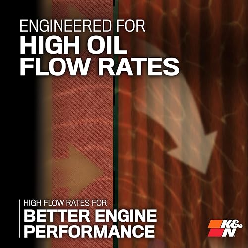 K&N Engineering Filtro de Aceite Premium para Motocicleta, para aceite sintetico o convencional, KN-204-1