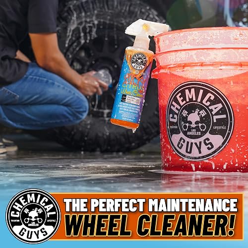 Chemical Guys CLD105 Gel limpiador de ruedas cítricas pegajoso seguro para todos los tipos de ruedas) funciona en automóviles, camiones, SUV, motocicletas, caravanas y más, 128 onzas líquidas 1 galón)