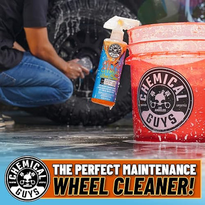 Chemical Guys CLD105 Gel limpiador de ruedas cítricas pegajoso seguro para todos los tipos de ruedas) funciona en automóviles, camiones, SUV, motocicletas, caravanas y más, 128 onzas líquidas 1 galón)
