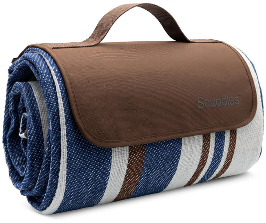 scuddles Manta para Exteriores Extragrande con Bolsillo | Tartán, resistente al agua, capas dobles, práctico, para picnic, camping, playa