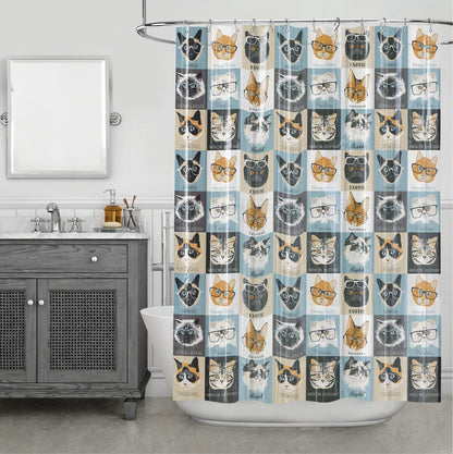 Splash Home - Cortinas de Ducha Impermeables de plástico PEVA 5G con diseño de Calibre 4, Forro Ligero con 12 Agujeros de Metal inoxidables de 70 x 72 Pulgadas, Resistentes al Agua para baño, 70 x 72 - Hazel, Hielo