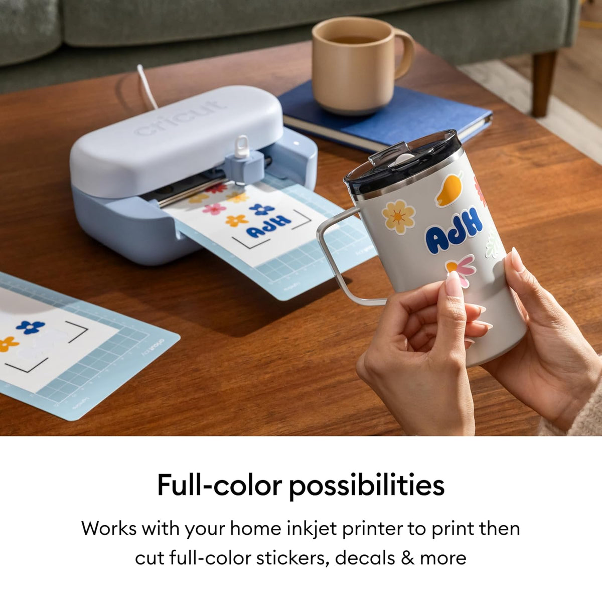 Cricut Plotter de Corte Joy 2 Paquete Deluxe Ultracompacta Color Azul | Incluye suministros para 55 proyectos + contenido digital adicional, perfecto para hacer tarjetas, pegatinas, etiquetas y más