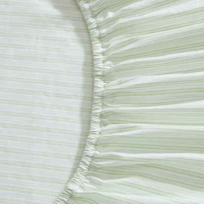 Laura Ashley - Juego de sábanas tamaño King, sábanas de percal de algodón crujientes y Frescas, Bolsillos Profundos, Ropa de Cama a Rayas con sábana Bajera Ajustada y Fundas de Almohada a Juego