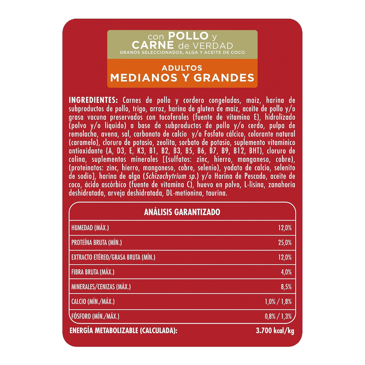 Purina One Adulto Raza Mediana y Grande Sabor Pollo y Carne 2Kg