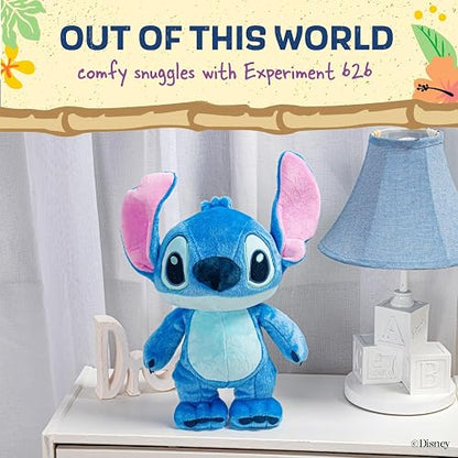 KIDS PREFERRED Disney Baby Lilo & Stitch - Juguete de Peluche Suave para bebés y niños pequeños y niñas, Regalo para niños, Puntada Azul, 15 Pulgadas