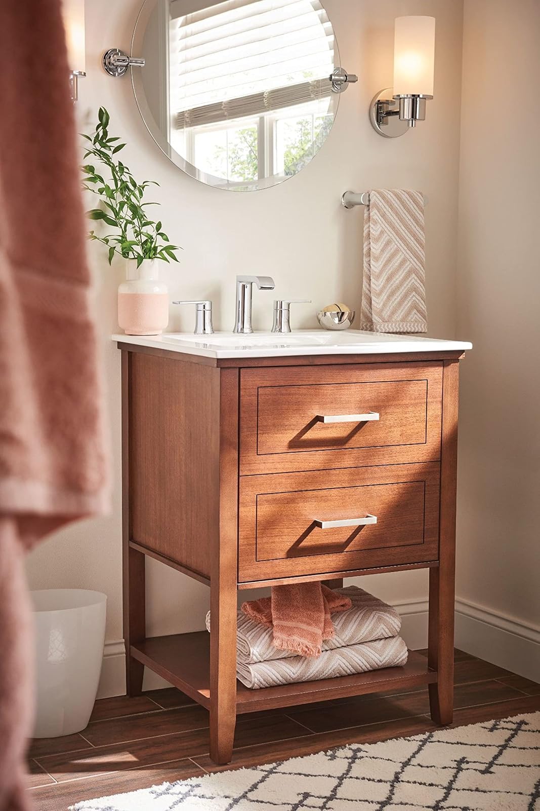 Moen Genta LX - Toallero de Mano Moderno Chapado en Cromo de 6.8 Pulgadas de Longitud para baño o Cocina, BH3886CH