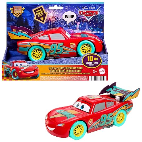 Cars de Disney y Pixar Vehículo de Juguete Vehículo Rayo Mcqueen Luces y Sonidos 3Y+
