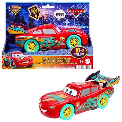 Cars de Disney y Pixar Vehículo de Juguete Vehículo Rayo Mcqueen Luces y Sonidos 3Y+