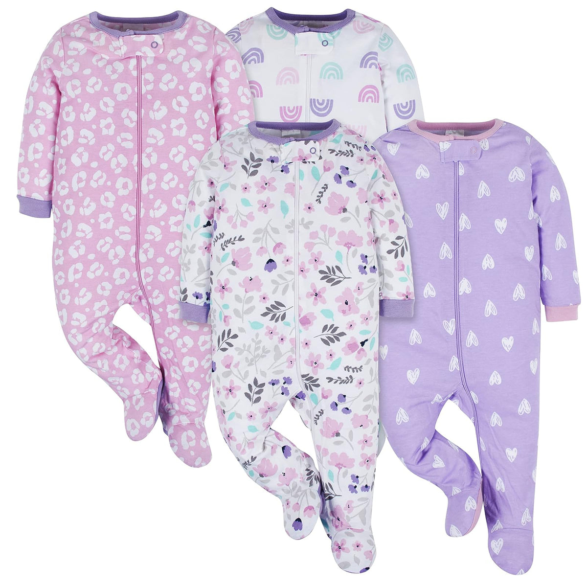 ONESIES 4-pack Sleep 'N Play Footies Dormidores para bebés y niños pequeñosbebés niños