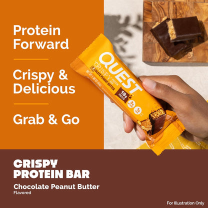 Quest Nutrition Quest Hero Crispy Barra De Proteína Sabor Chocolate Con Crema De Cacahuate - 12 Piezas, color, 12 count, pack of/paquete de