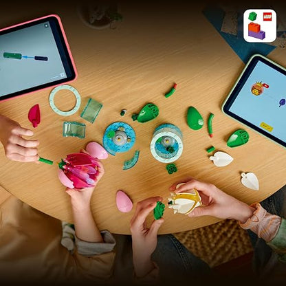 LEGO Nenúfares – Set de Construcción Infantil – Regalo Floral para Niñas y Niños – Decoración Floral – Incluye 2 Nenúfares y Jarrones Transparentes – 11511