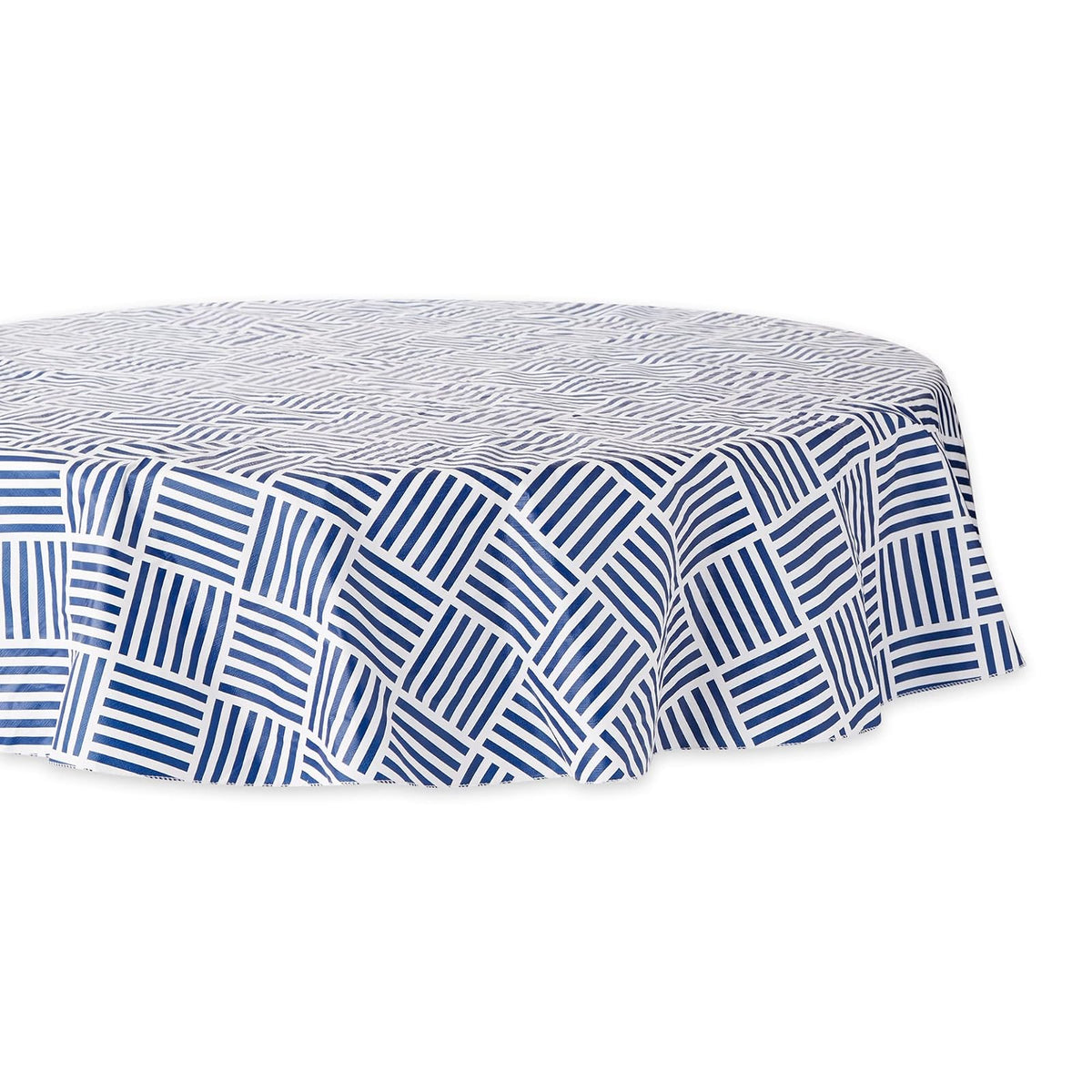 DII Mantel de Vinilo Impermeable - 70 cm (Redondo) - Azul marino