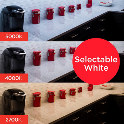 UltraPro 24 pulgadas. Lámpara LED de alambre directo, blanco seleccionable, brillo seleccionable, tira de luz LED, iluminación debajo del gabinete, 45368