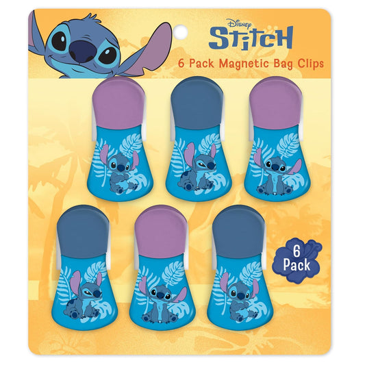 Disney Clips magnéticos para bolsa de chips, S, Stich (verde azulado)
