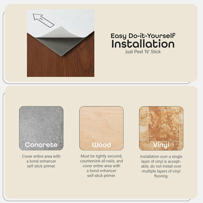 Achim Home Décor - Piso de vinilo de 1,2 mm, 10 tablones - 6 x 36 pulgadas, nogal, no necesita calcomanía, piso de bricolaje en relieve, sensación de grano de madera natural para cocina, comedor y