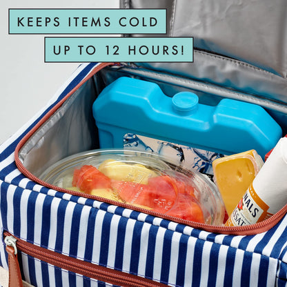 Cool Coolers by Fit + Fresh, bloque de hielo para congelador XL, paquete de hielo grande y potente, perfecto para enfriador aislado, bolsa de playa, enfriador de mochila y más, 1 paquete, azul