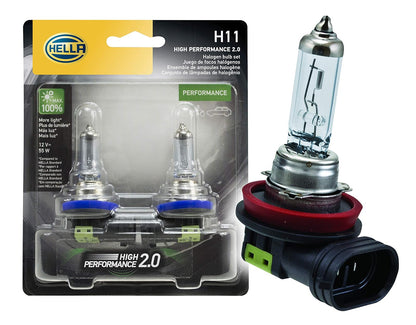 Hella H11LL Foco Halógeno de Larga Duración 12V 55W - Twin Blister - HP2.0 - 55W