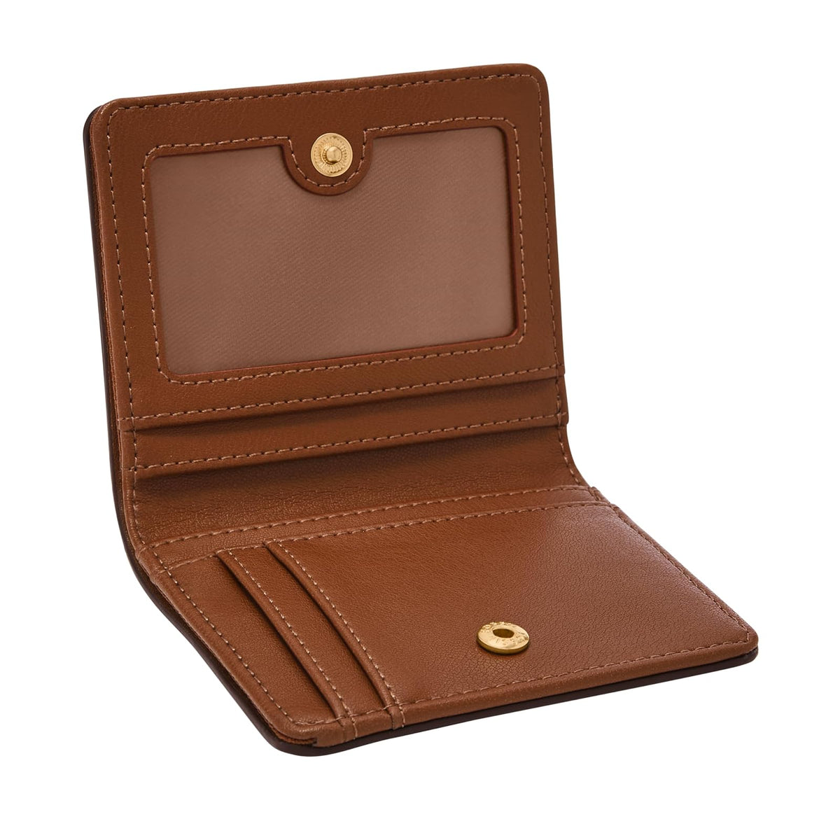 Cartera plegable Fossil Logan de piel en color marrón para mujer