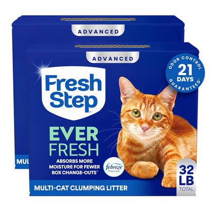 Fresh Step Advanced Multi-Cat Arena Aglomerante para Gato, Control de Olores - 32 lb - Arena - Arena