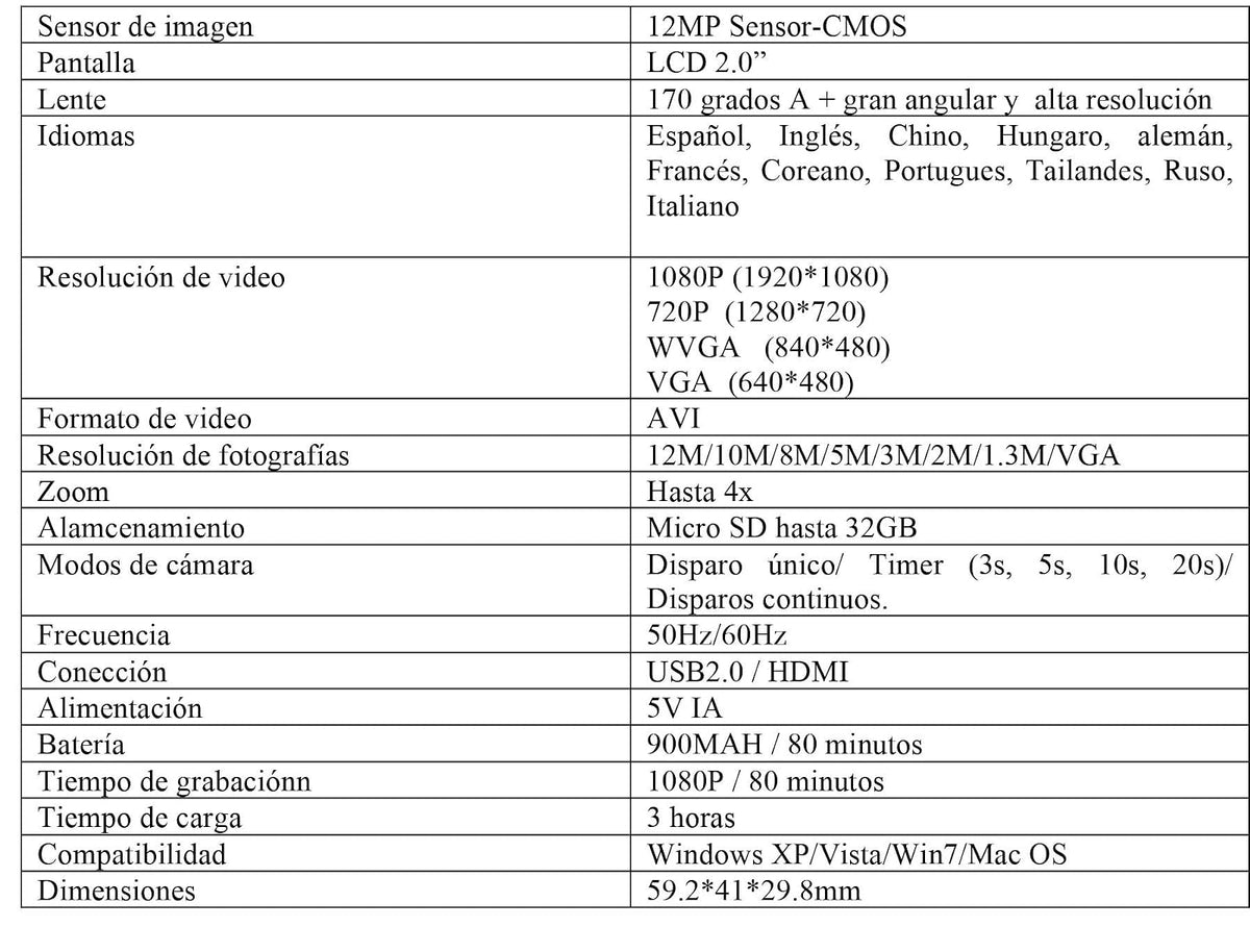 Aktion TSB2-10 - Cámara Deportiva HD (1080p), WiFi, Sumergible hasta 30m y con lente gran angular, color Negro
