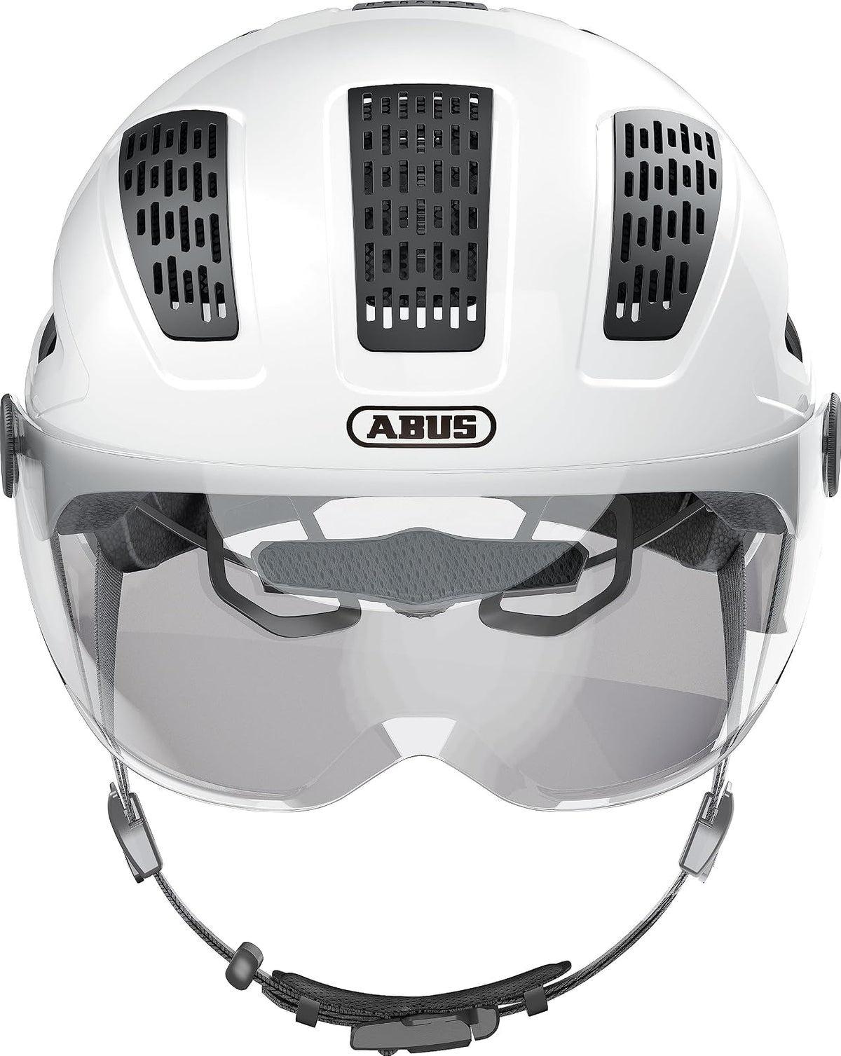 ABUS Stadthelm Hyban 2.0 Ace - Fahrradhelm mit Visier, Licht und ABS-Hartschale - für Damen und Herren
