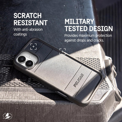 Pelican Protector - Funda magnética para iPhone 16, Compatible con MagSafe, Protección contra caídas de Grado MIL de 16 pies - Negro