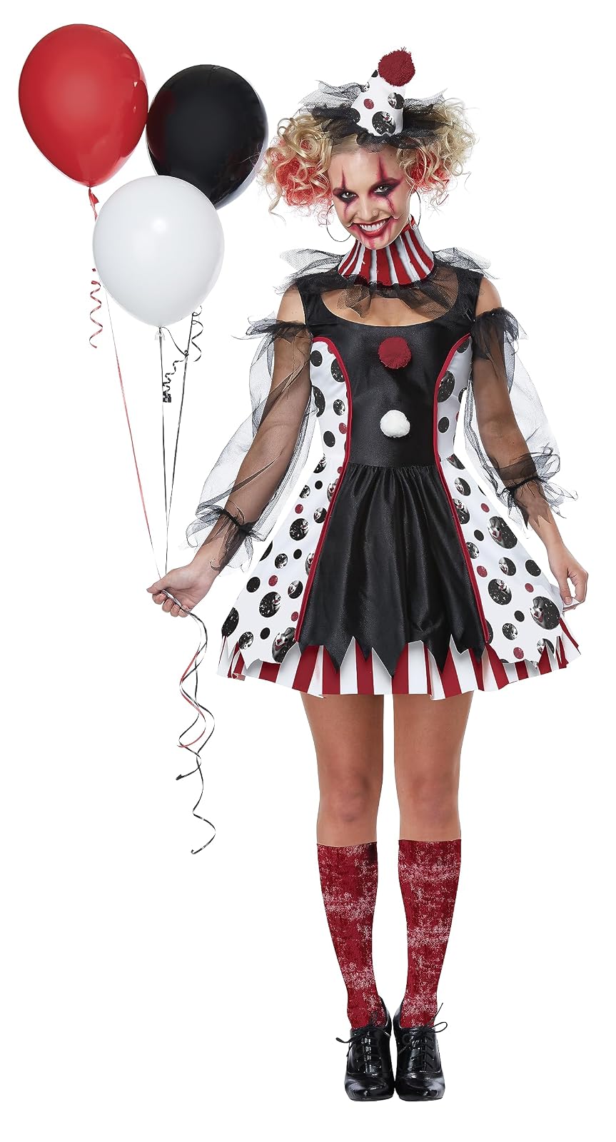 Womens Creepy Clown Costume