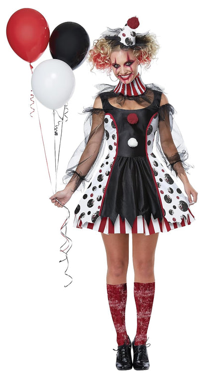 Womens Creepy Clown Costume