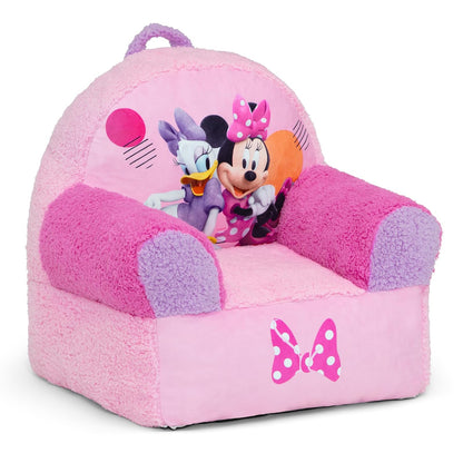 Delta Children Silla Cozee Buddy de Felpa para Niños, con Personajes con Licencia - Minnie Mouse