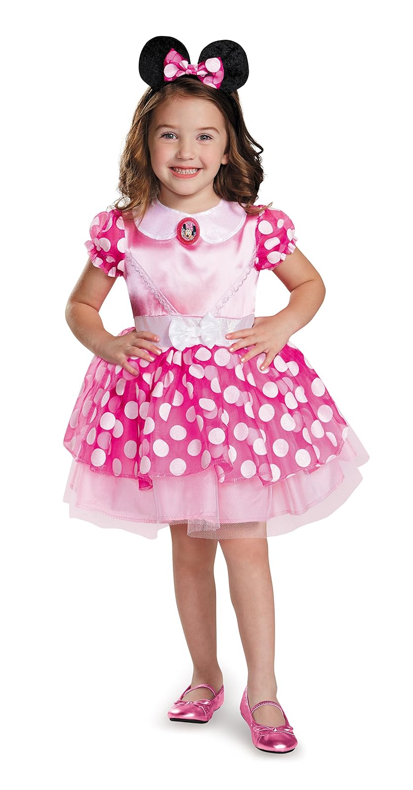 Disfraz infantil de Minnie Mouse, Un color, X-Small (3-4 Años) - 2T, 3T-4T, Small, Medium - Rosa 10 piezas