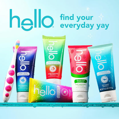 hello- â€œSmiling Shark Fluoruro Libre De Pasta De Dientes Para Niños, Ponche De Frutas Naturales, Tubo De 4.2 Oz