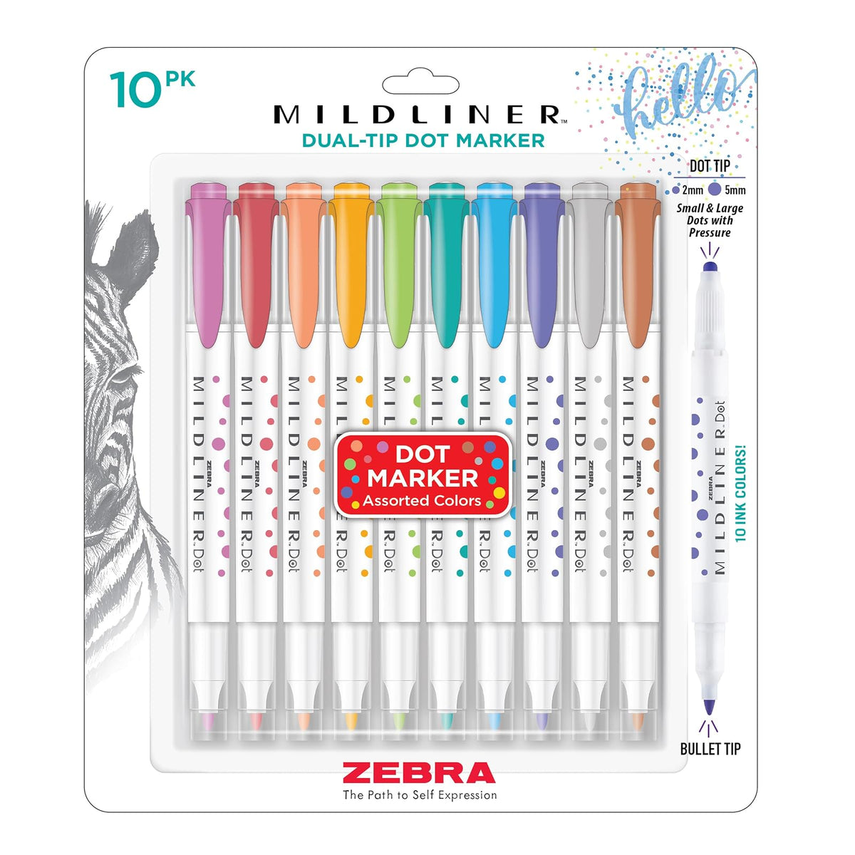 Zebra Pen Mildliner Marcador Doble Punta, Colores Surtidos - Surtido 10