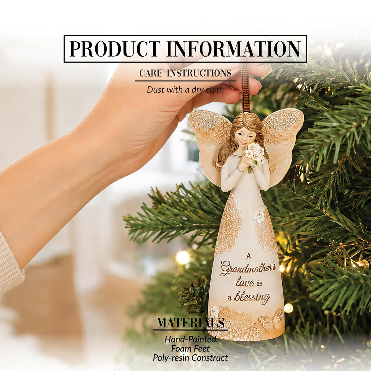 Pavilion Gift Company 19111 Figura de ángel de Abuela con Cinta para Colgar, 4-1/2 Pulgadas