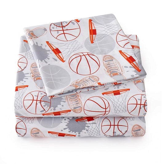 Colección 1500 Supreme - Juego de sábanas para niños y niñas, Divertidos y Coloridos y cómodos, Bolsillo Profundo, sin Arrugas, Ropa de Cama Suave y acogedora, tamaño Individual,