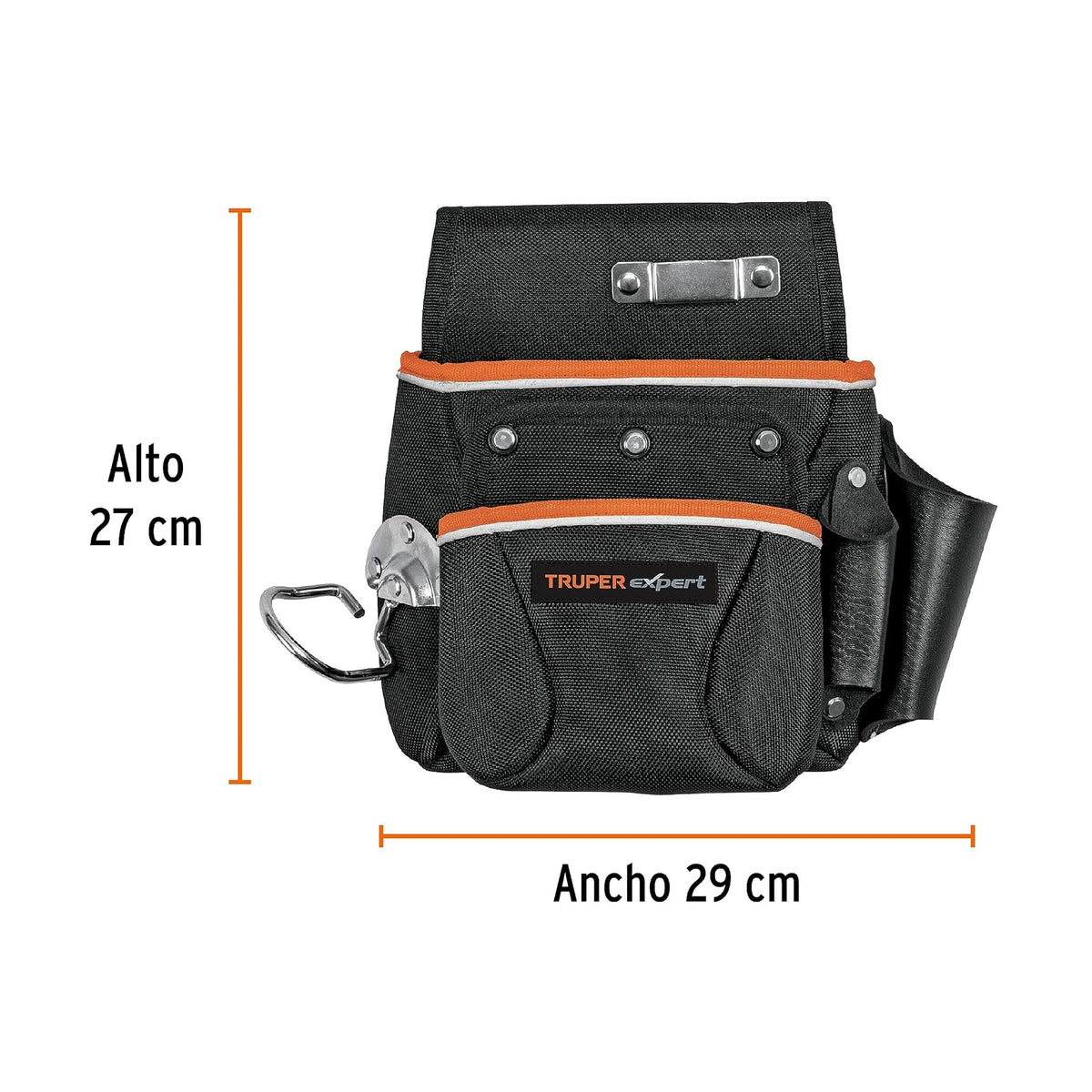 Truper Expert POHE-6NX Porta herramientas de poliéster 6 compartimentos lavable