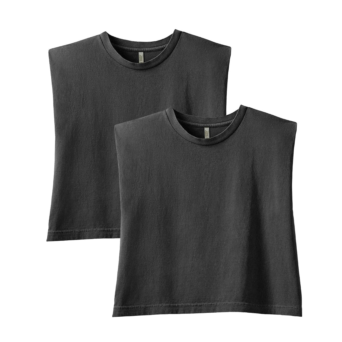 American Apparel playera muscle teñida, paquete de 2 - XL - Negro desteñido (paquete de 2)