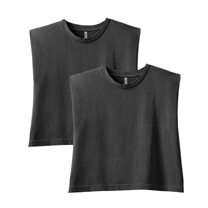 American Apparel playera muscle teñida, paquete de 2 - XL - Negro desteñido (paquete de 2)